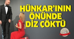 Meryem Uzerli Halit Ergenç'in önünde diz çöktü