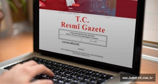 Resmi Gazete’de yayımlandı