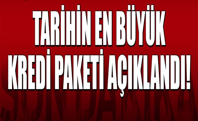 Tarihin en büyük kredi paketi açıklandı!