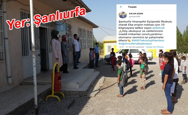 Şanlıurfa’da ilkokul müdürü Çiçek sesini duyurmaya çalışıyor!