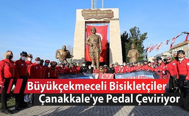 Büyükçekmece’li bisikletçiler şehitler için Çanakkale’ye pedal çeviriyor