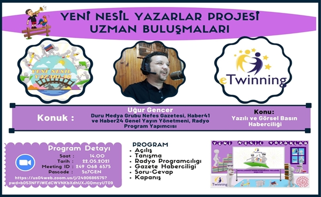 Uğur Gencer eTwinning projesi kapsamında öğrencilerle buluşuyor