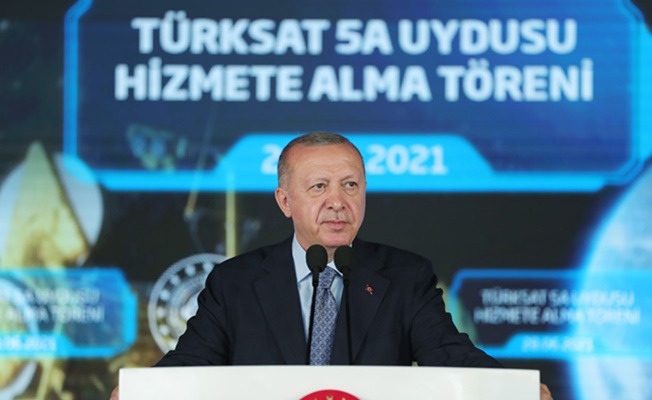 Cumhurbaşkanı Erdoğan“TÜRKİYE, DÜNYADA HABERLEŞME UYDUSU ÜRETEBİLEN 10 ÜLKE ARASINA GİRECEKTİR”