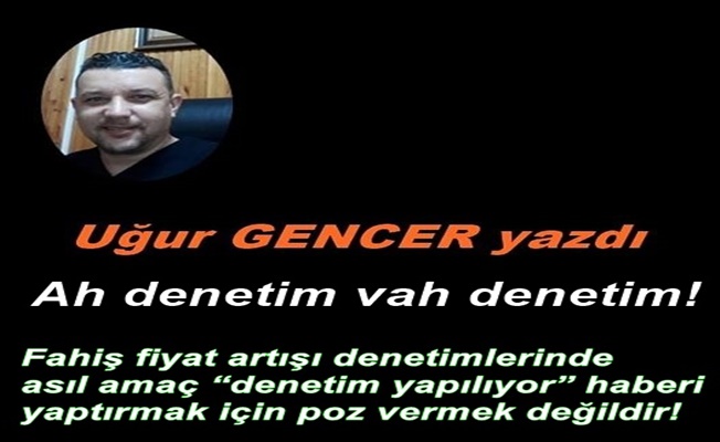 Uğur GENCER yazdı..Ah denetim vah denetim!