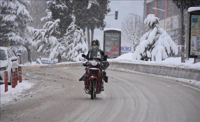 Kocaeli'de motokuryelere kar yasağı Kocaeli'de motokuryelere kar yasağı