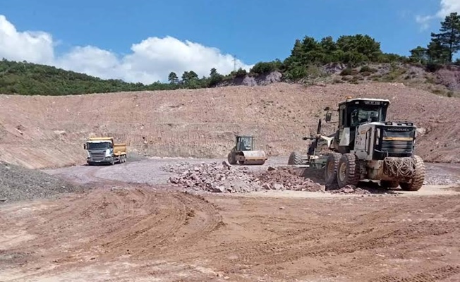 Büyükşehir, atış poligonunda  zemin iyileştirmesi yapıyor