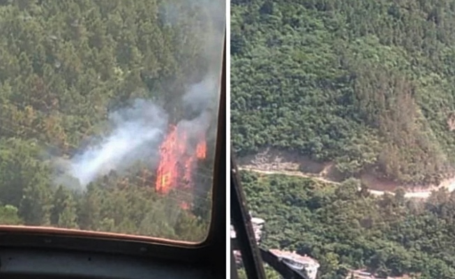 Yalova Çınarcık'taki orman yangını korkuttu Yalova Çınarcık'taki orman yangını korkuttu