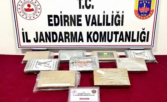 Edirne'de 10 kilo kokain ele geçirildi