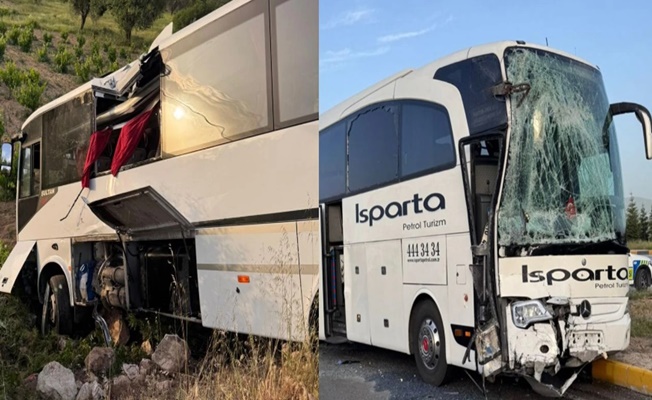 Isparta-Afyon arasında korkutan kaza: 28 yaralı