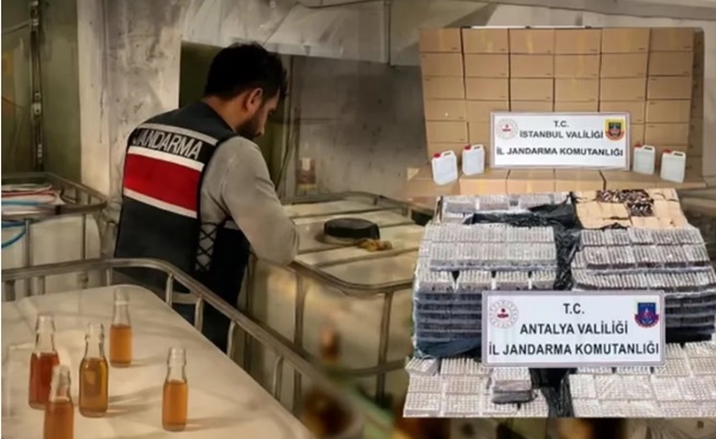 81 ilde 62 bin litre sahte alkol ele geçirildi