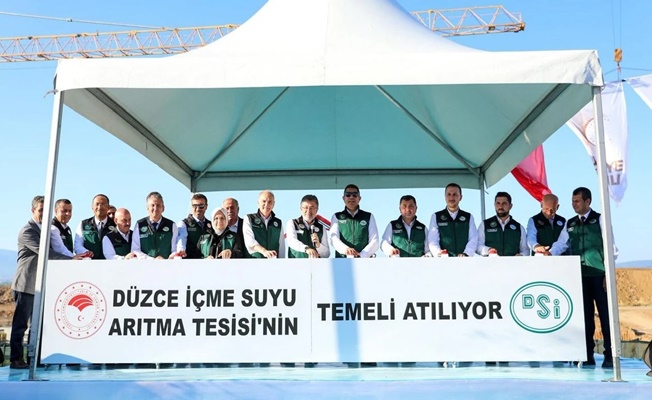 Bakan Yumaklı, Düzce İçme Suyu Arıtma Tesisi'nin temelini attı