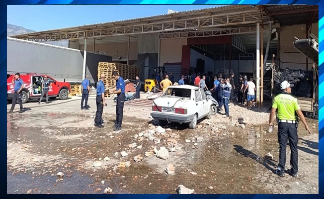 Demre'de toptancı halinde patlama: 1 ölü, 3 yaralı
