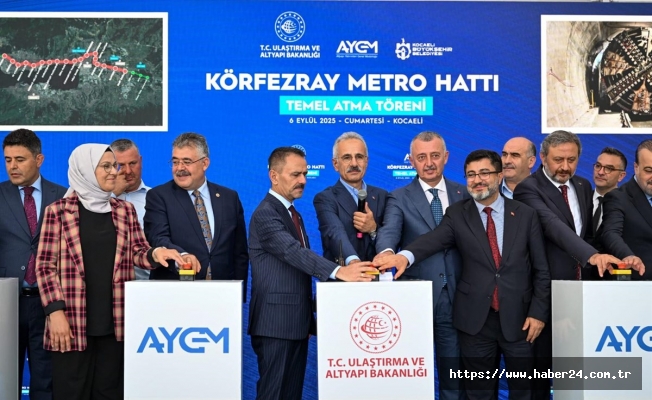 Körfezray Metrosu Temel Atma Töreni Bakan Uraloğlu'nun Katılımıyla Gerçekleşti