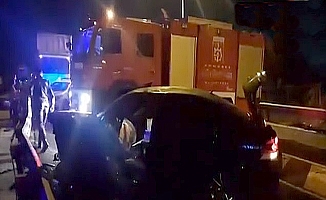 Feribot yolunda feci kaza : 1 ölü 4 yaralı