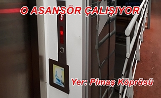 Kocaeli Gebze Pimaş üst geçidi asansörü çalışıyor