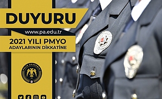 2021 YILI PMYO GİRİŞ SINAVI DUYURUSU