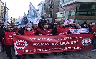 Farplas işçileri Gebze Kent Meydanında eylem yaptı