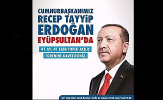 Erdoğan, İstanbul Eyüpsultan'da 41 eseri toplu açacak