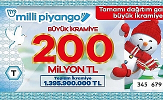 Yılbaşında dağıtım garantili büyük ikramiye 200 milyon TL!