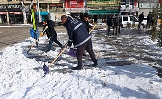 Van'da karla mücadele devam ediyor