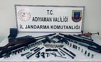 Adıyaman'da evden cephanelik çıktı