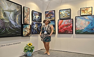 Kocaelili Sanatçı Çilem Coşkun Kesepara, ArtContact İstanbul Fuarı’nda Büyük İlgi Gördü
