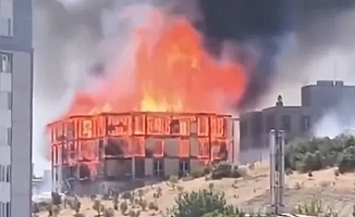 Orman Genel Müdürlüğü Lojman inşaatında yangın