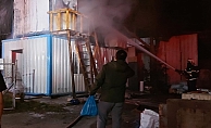 Gebze’de işçilerin kaldığı 2 katlı konteynerde yangın çıktı