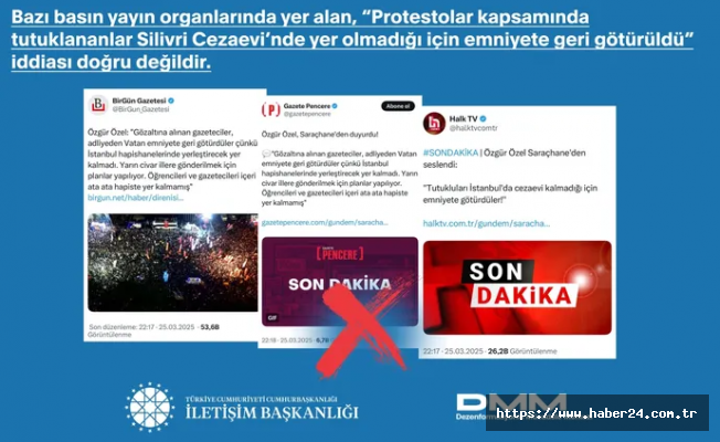 Silivri#039;de tutuklulara yer kalmadığı iddialarına İletişim#039;den yanıt